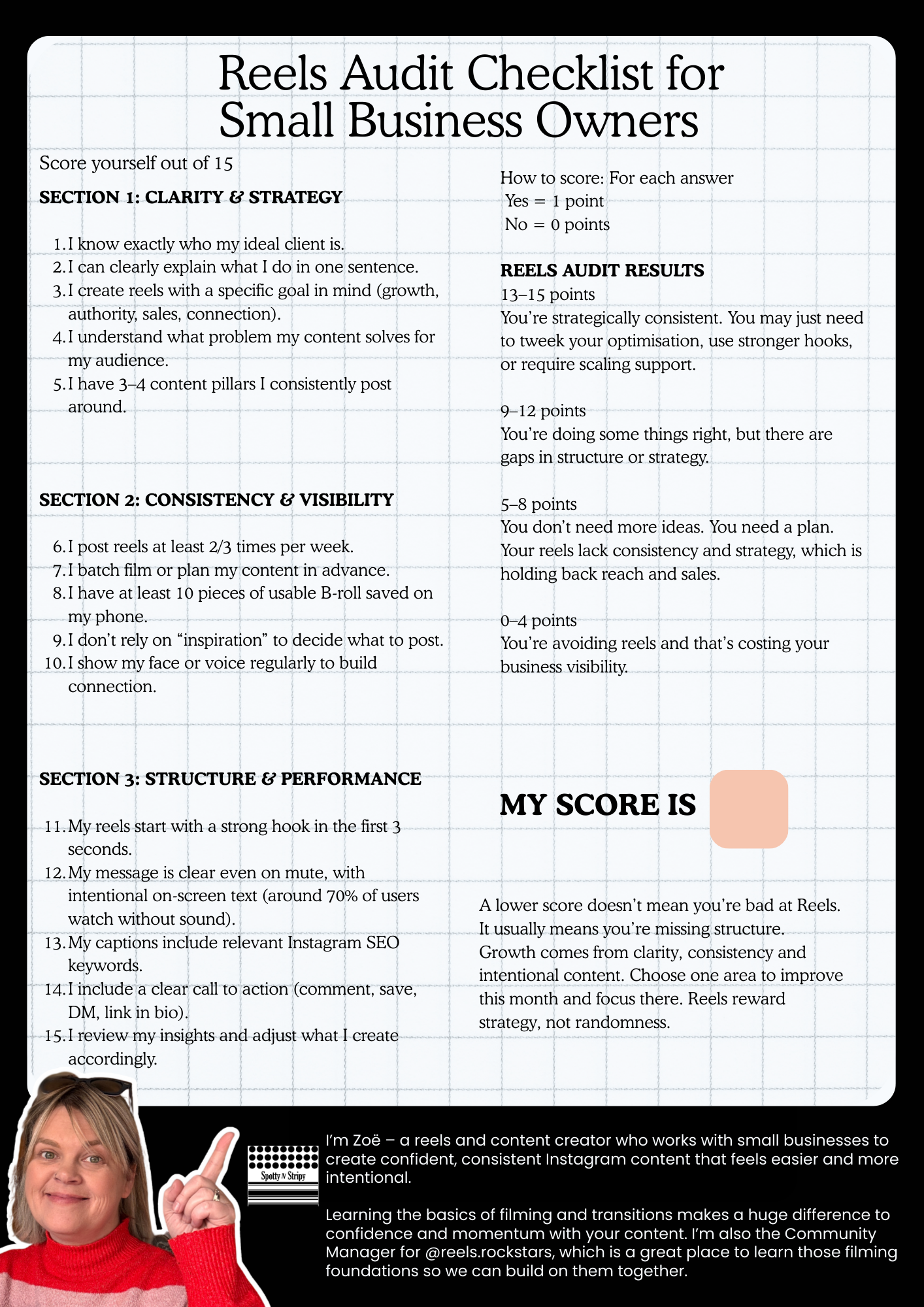 Free Reels Audit Checklist