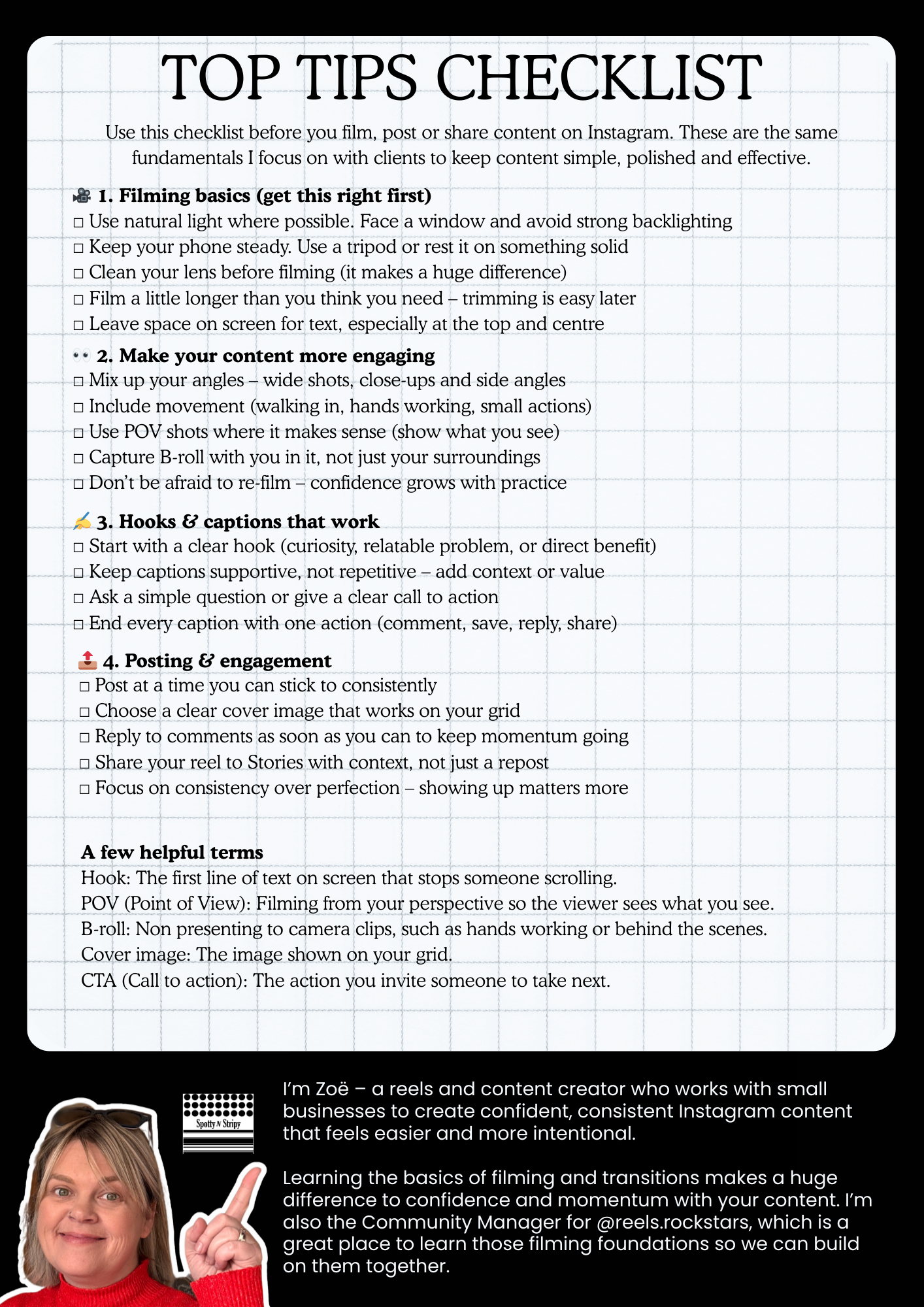 Top Reel Tips Checklist