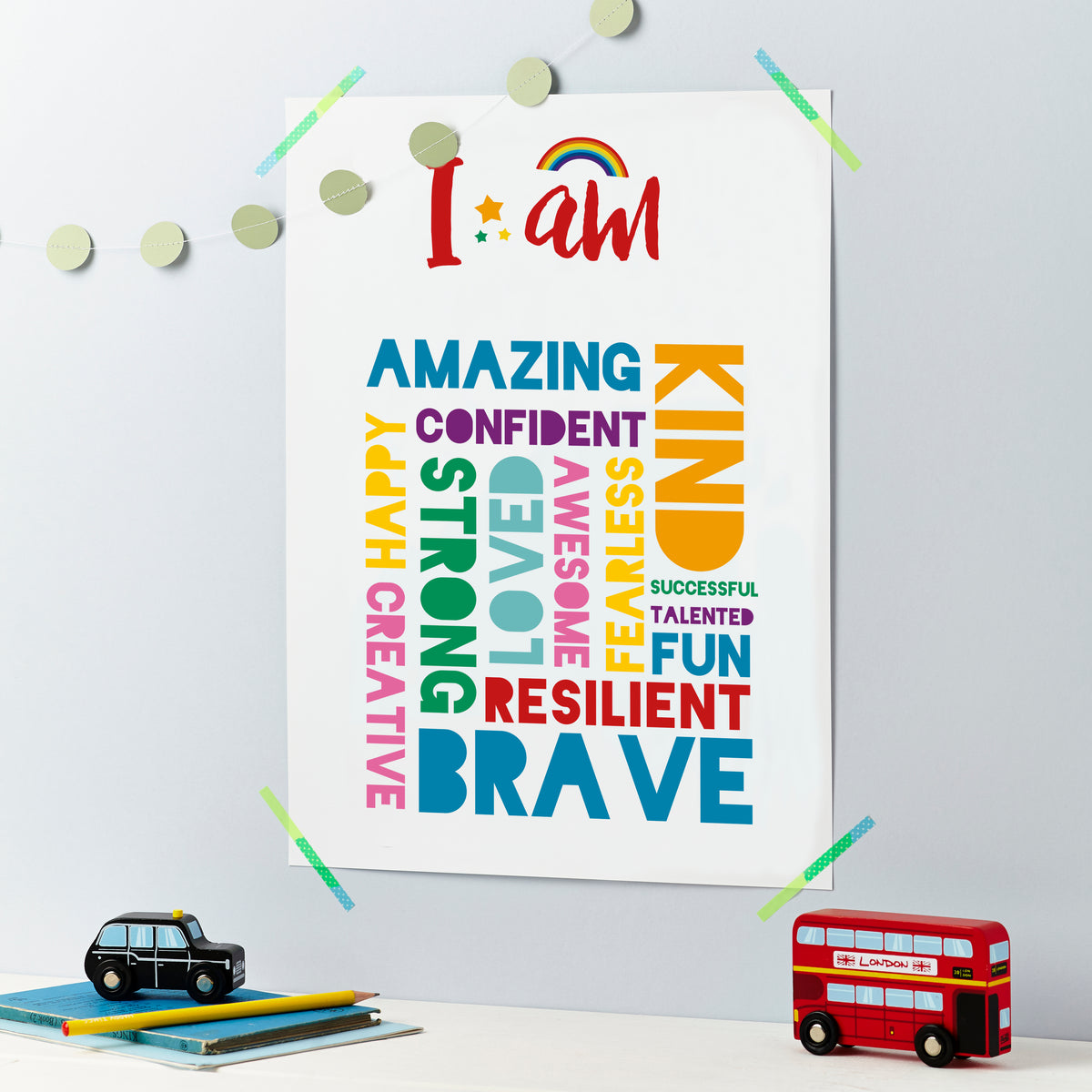 The print of Positivity, back to school - Colourful Rainbow - Free Download