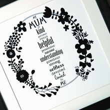 Mum Word Art Typographic Gift Print