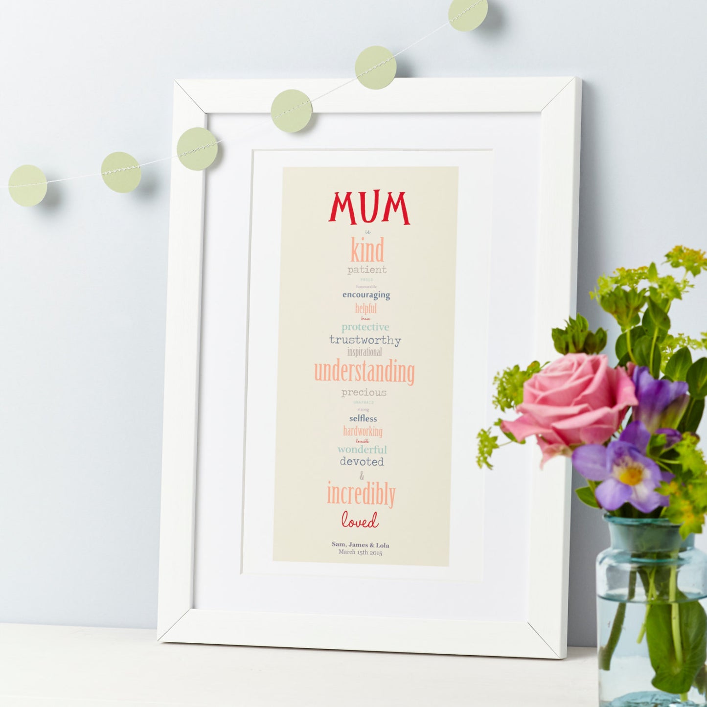 Personalised Best Mum Positivity Print
