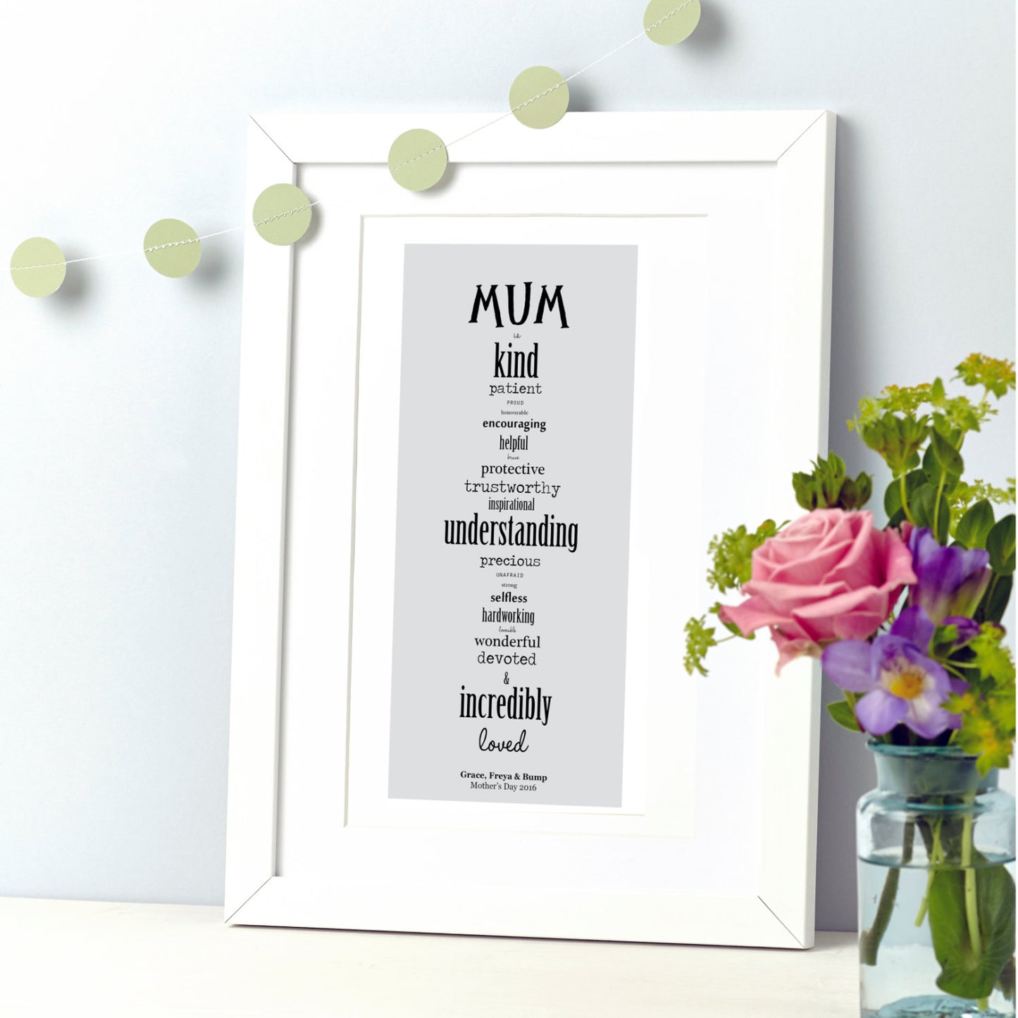 Personalised Best Mum Positivity Print