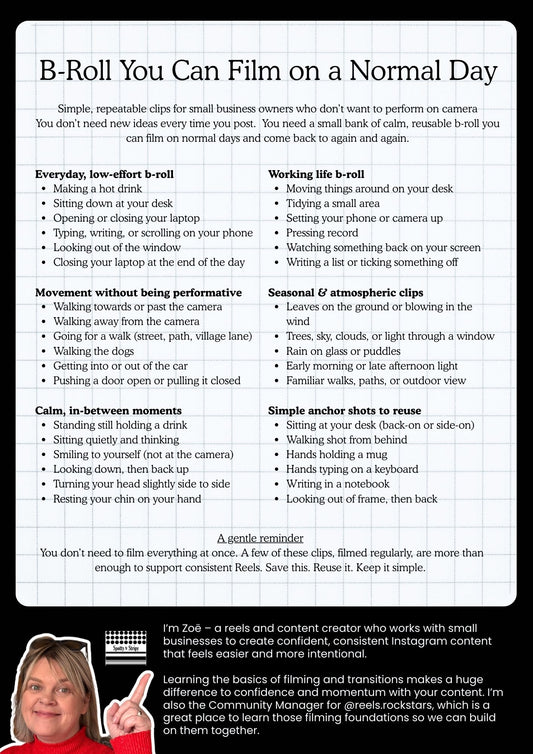 B-Roll Filming ideas for every day