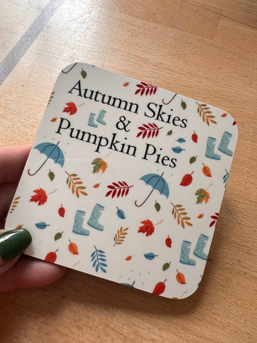 Autumn Skies, Pumpkin Pies Coaster