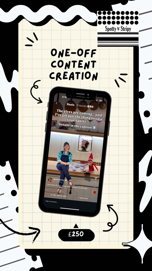✨ One off Content Creation Package £250 (not a subscription)