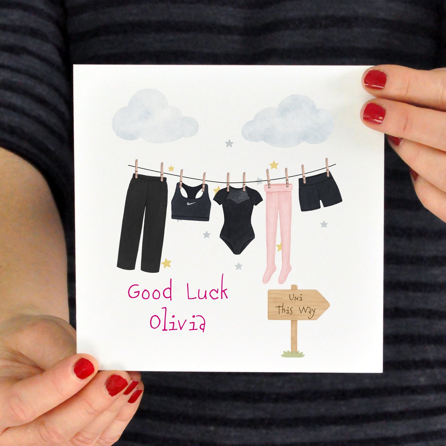 Good Luck/Well done Bespoke Outfit Card