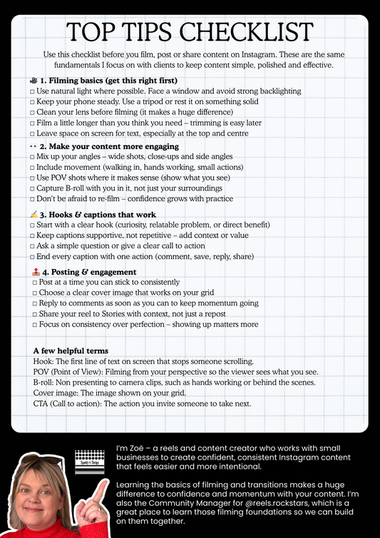 Top Reel Tips Checklist