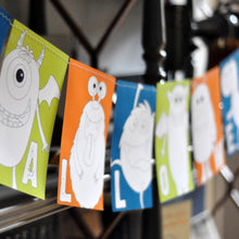 Halloween Bunting Decoration - Design your own monsters