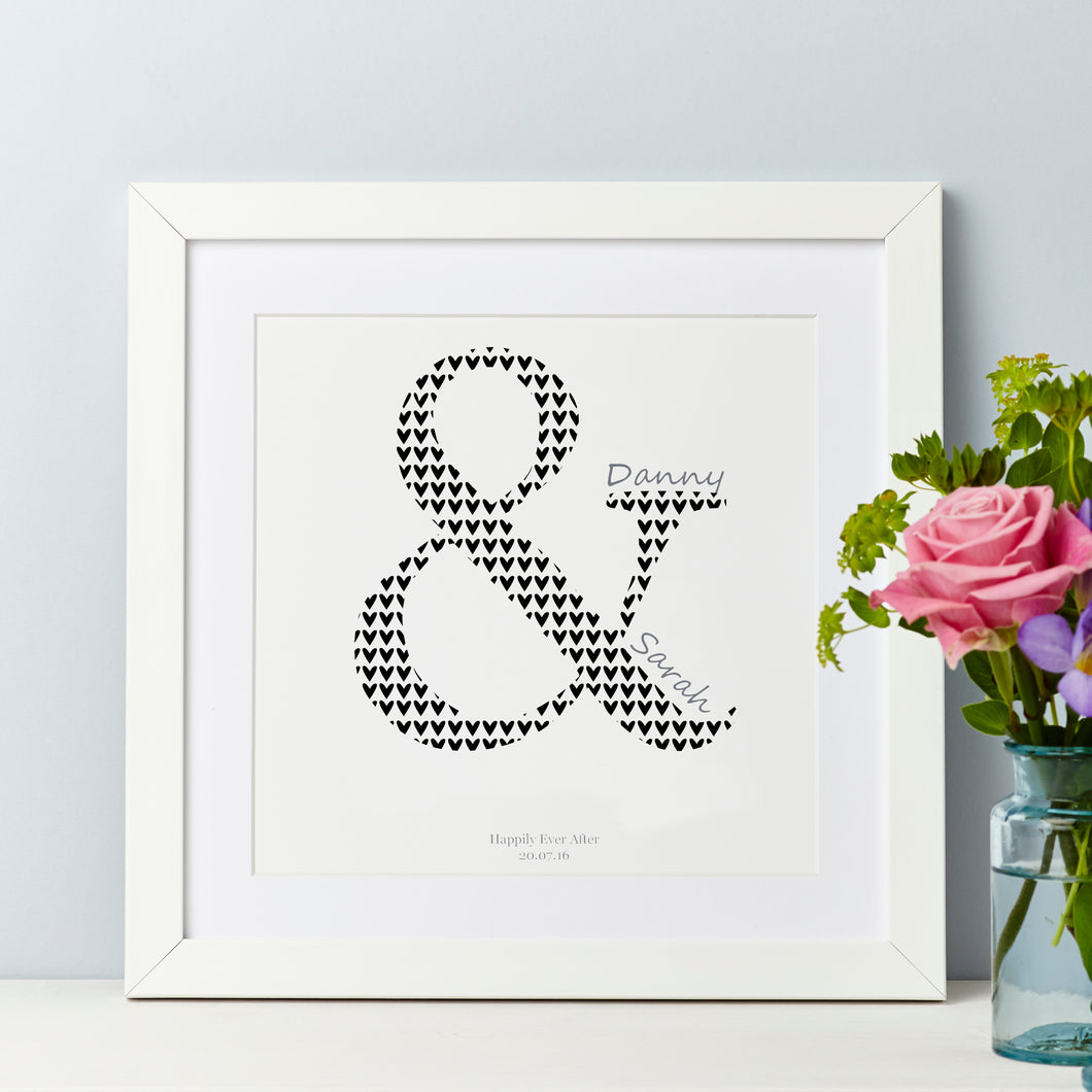 Personalised Couple Ampersand Print