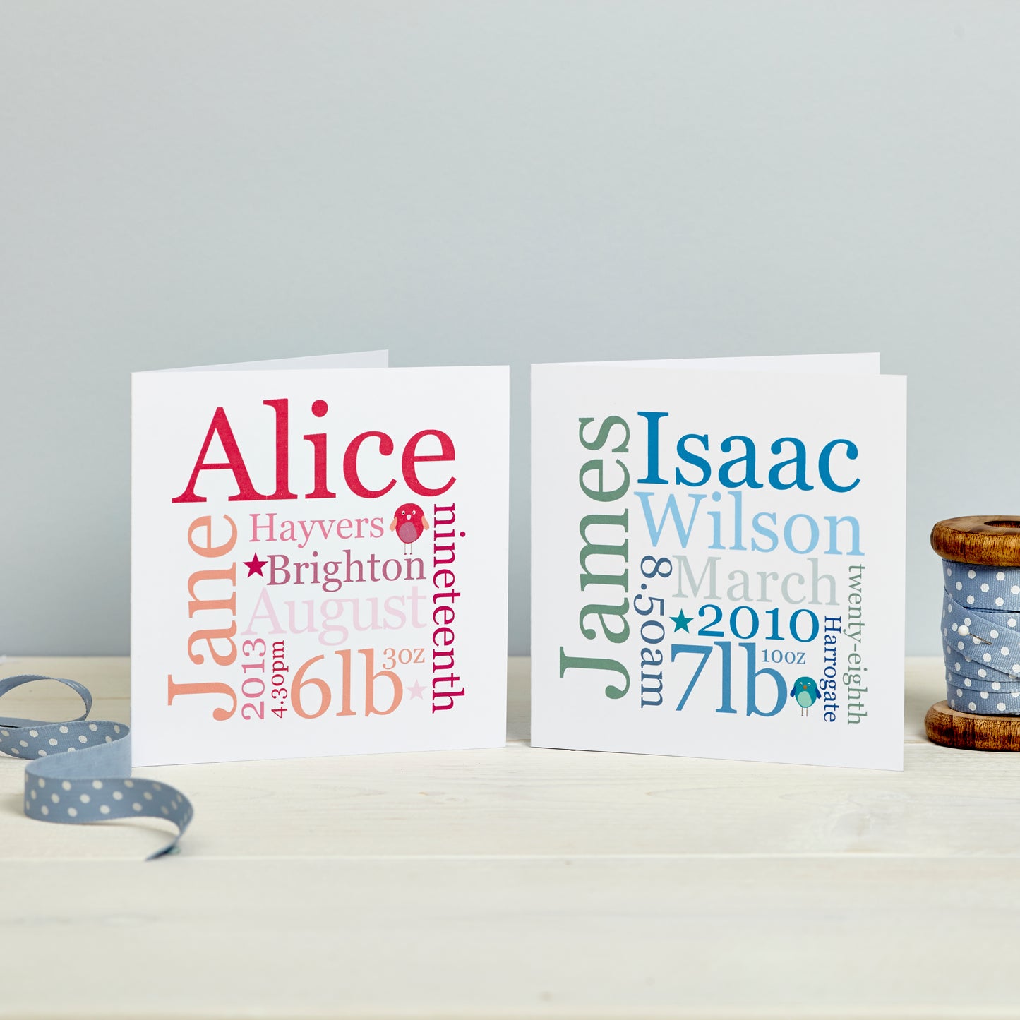 New Baby Typographic Card