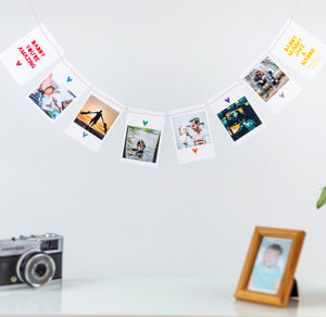 Photographic Personalised Bunting Card - Handstitched