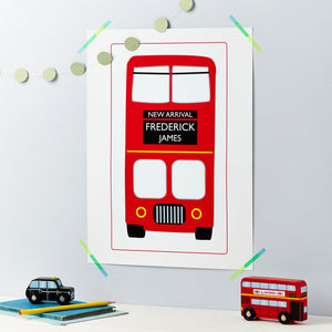 New Baby Red London Bus Print