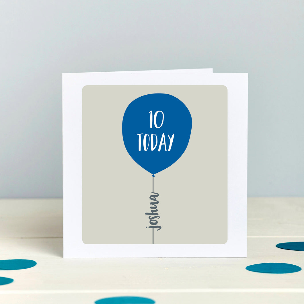 Any Age Personalised Birthday Balloon Card