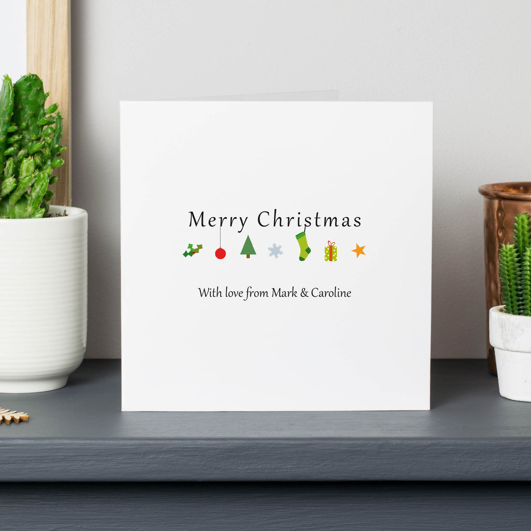 Personalised Christmas Icons Cards
