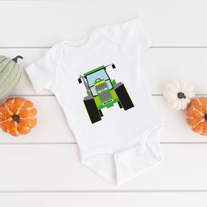 Tractor Themed Personalised Printed Baby Suit