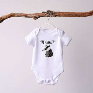 Personalised Badger Printed Baby Suit