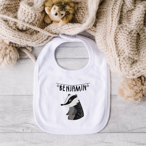 Personalised Badger Printed Baby Suit