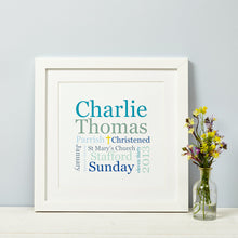 Christening Gift Print - Suitable for Baptism, Naming Day, Dedication, First Communion or Blessing