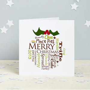 Christmas Pudding Personalised Card Pack