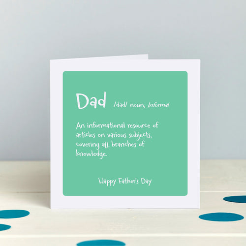 Humorous Father's Day Knowledge Encyclopedia Card