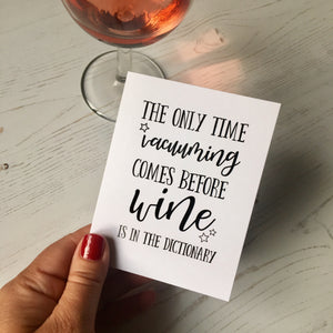 Wine lover funny card