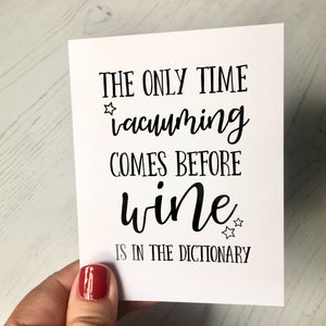 Wine lover funny card