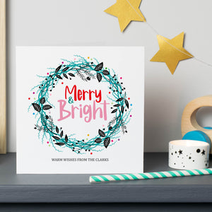 Merry & Bright Personalised Christmas Cards