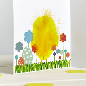 Personalised Easter Chick Fluffy Tail Card