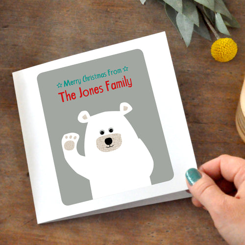 Personalised Polar Bear Card Pack