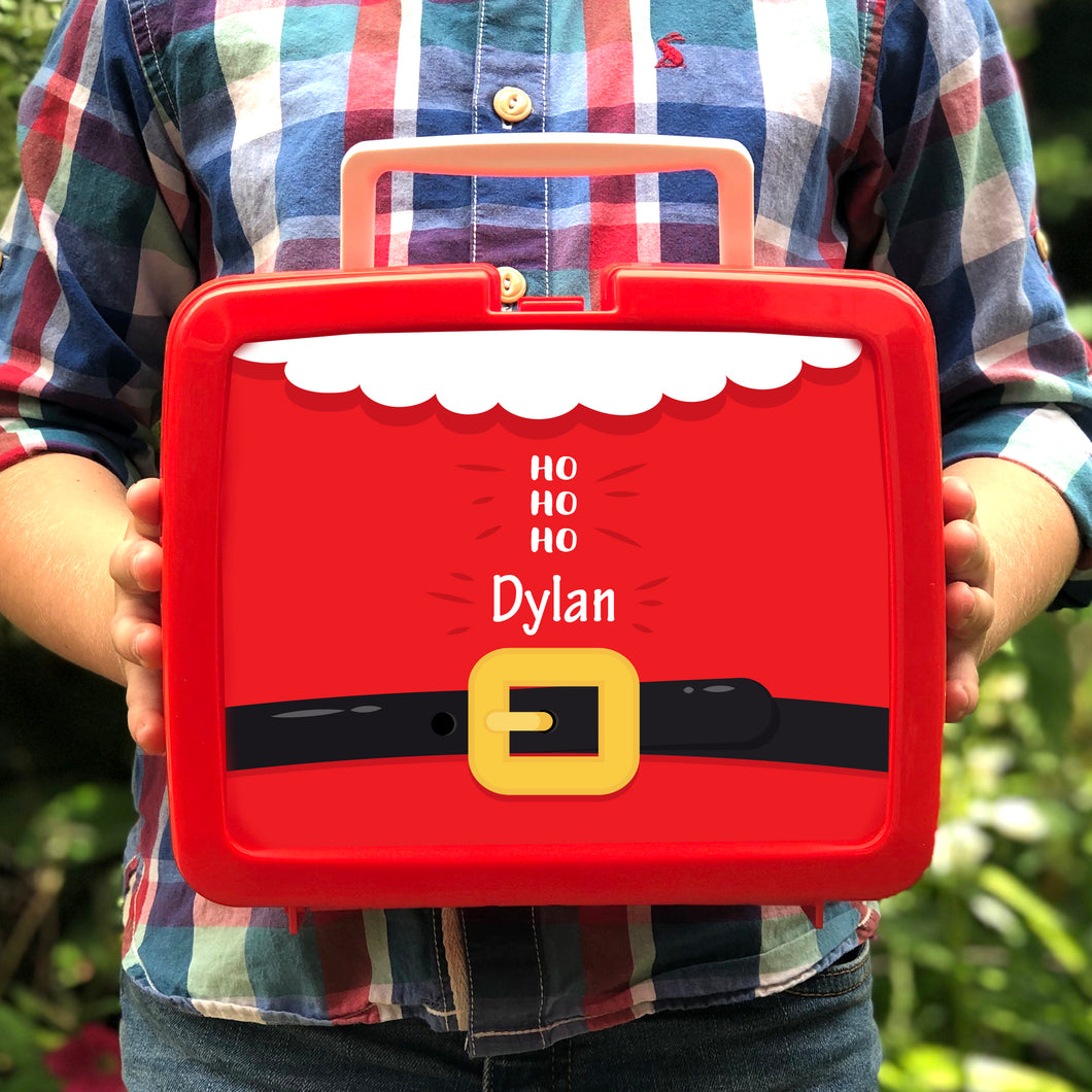 Father Christmas 'Ho Ho Ho' personalised lunchbox/ Christmas Eve Box